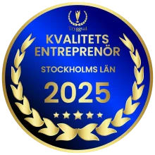 Tryggvals medalj Kvalitetsentreprenör Stockholms län 2025